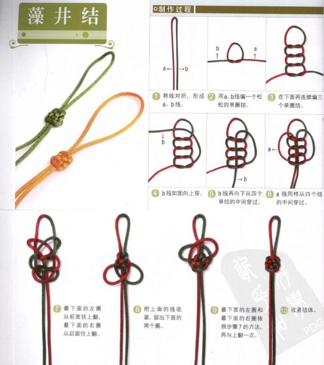 新手入門細(xì)繩手鏈編法（史上最全的手繩手鏈基本編法）(34)
