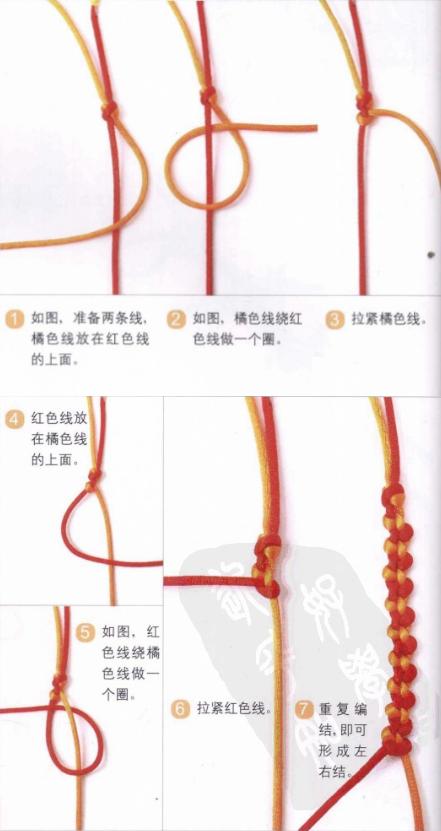 新手入門細(xì)繩手鏈編法（史上最全的手繩手鏈基本編法）(18)