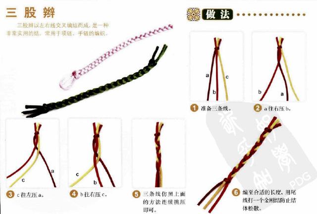 新手入門細(xì)繩手鏈編法（史上最全的手繩手鏈基本編法）(30)