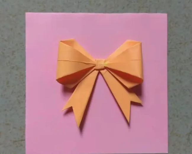 蝴蝶結(jié)折紙教程圖解