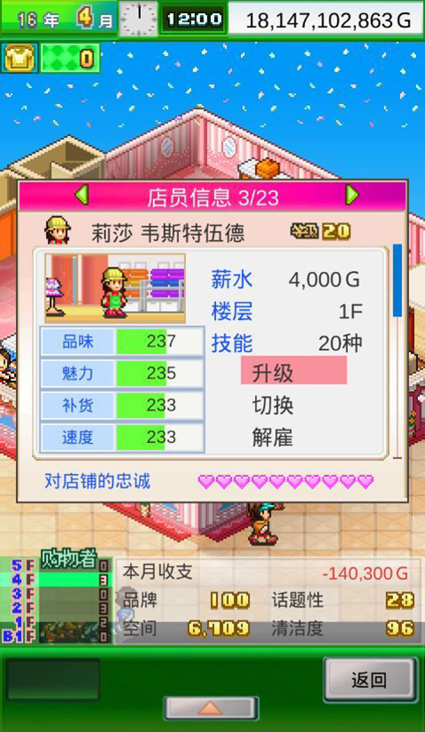 時尚洋品店物語內置菜單版