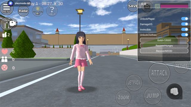 櫻花校園內(nèi)置MOD菜單英文(SAKURA SchoolSimulator)