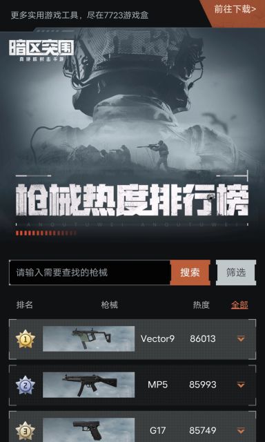 暗區(qū)突圍槍械熱度工具