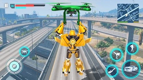 飛行警察變形機甲(Flying Police Robot Game)